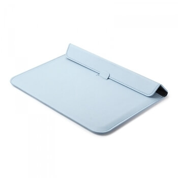 2v1 Puzdro s magnetom a stojanom z ekokože pre Apple MacBook Air 13" (2018-2020) - svetlo modré