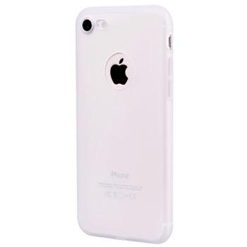 Silikónový matný obal s výrezom pre Apple iPhone SE (2020) - biely