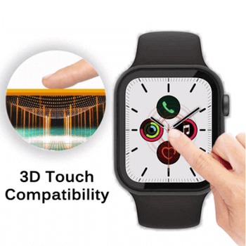 2v1 Kryt s ochranným sklom na Apple Watch 41 mm (7.série) - svetlo ružový
