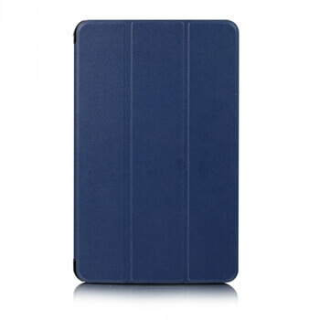 2v1 Smart flip cover + zadný plastový ochranný kryt pre Samsung Galaxy Tab S8 Ultra - tmavo modrý