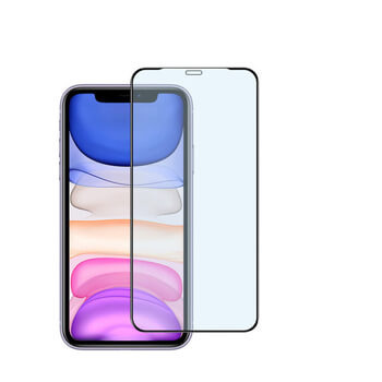3D ochranné tvrdené sklo Anti-Blue Light pre Apple iPhone 13 Pro - modré