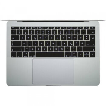 Silikónový ochranný obal na klávesnici EÚ verzia pre Apple MacBook Pro 16" (2023, M2 Pro, M2 Max) - čierny