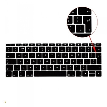 Silikónový ochranný obal na klávesnici EÚ verzia pre Apple MacBook Air 15,3" (2023, M2) - čierny