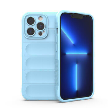 Protišmykový silikónový ochranný kryt pre Apple iPhone 14 Plus - svetlo modrý