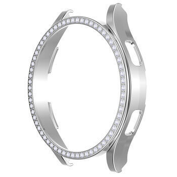 Luxusný ochranný kryt so sklom pre Samsung Galaxy Watch 6 40 mm - strieborný