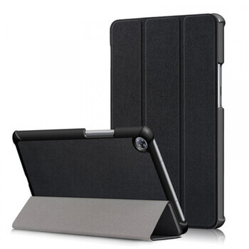 2v1 Smart flip cover + zadný plastový ochranný kryt pre Lenovo Tab M10 Plus (3.generace) - čierny