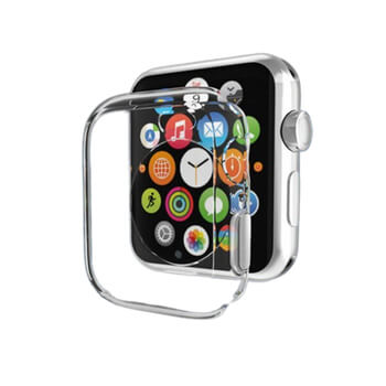 Ultratenký silikónový obal pre chytré hodinky Apple Watch 41 mm (7.série) - priehľadný