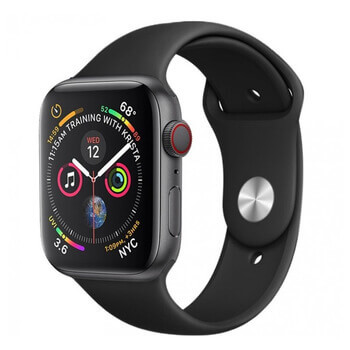 Silikónový remienok pre chytré hodinky Apple Watch SE 44 mm (2023) - čierny