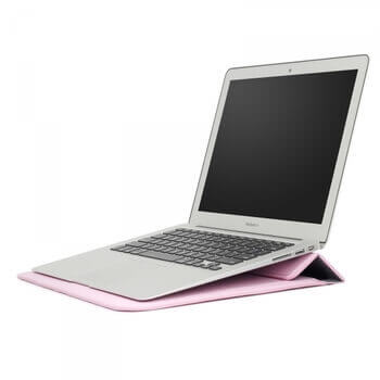 2v1 Puzdro s magnetom a stojanom z ekokože pre Apple MacBook Pro 14" (2023, M3 Pro, M3 ) - svetlo ružové