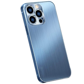 Odolný hliníkovo-silikónový obal pre Apple iPhone 15 Plus - modrý