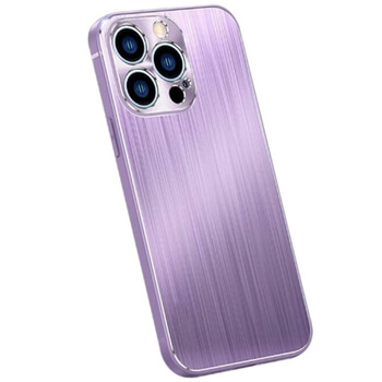 Odolný hliníkovo-silikónový obal pre Apple iPhone 15 Pro - fialový