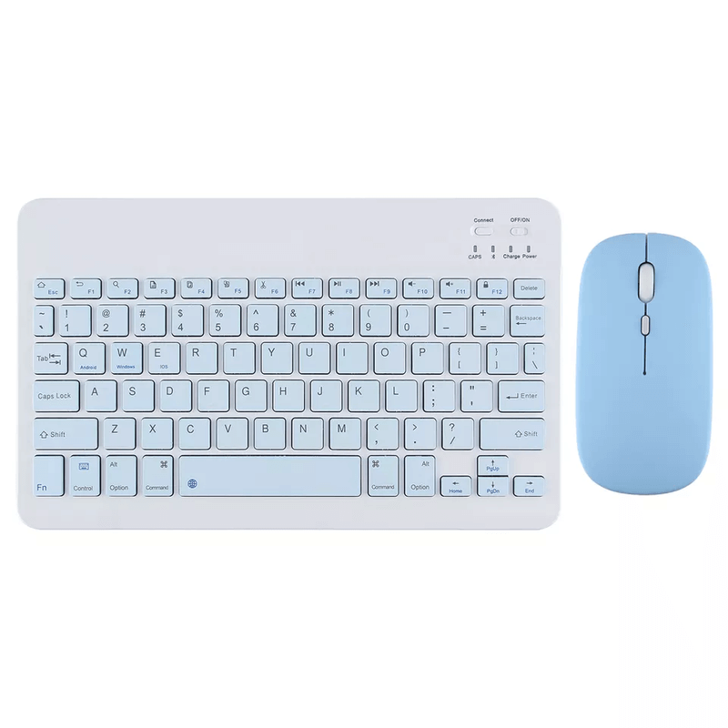 Bezdrátová myš s klávesnicí svetlo modrá