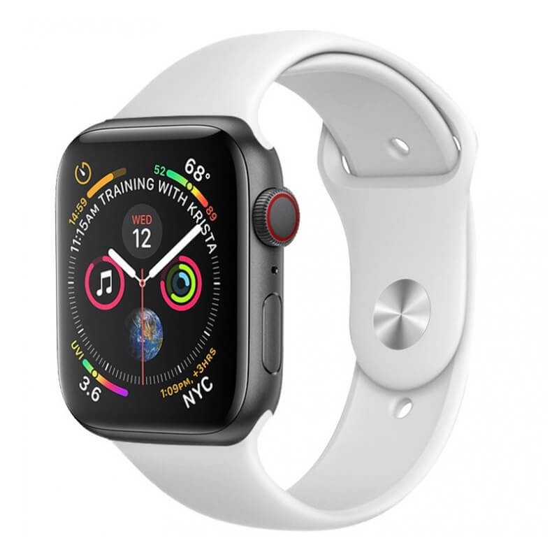 Silikónový remienok pre chytré hodinky Apple Watch 45 mm (9.série) - biely