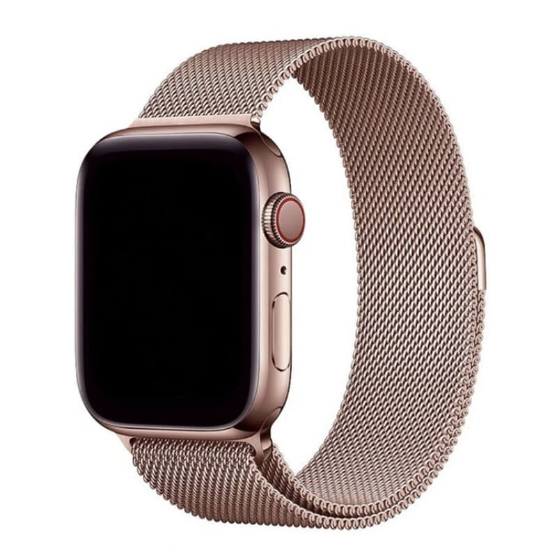 Elegantný Kovový Pásik Pre Chytré Hodinky Apple Watch 42 Mm (10.série) - Svetlo Ružový