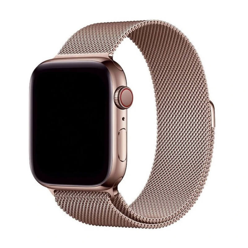 Elegantný Kovový Pásik Pre Chytré Hodinky Apple Watch 41 Mm (9.série) - Svetlo Ružový